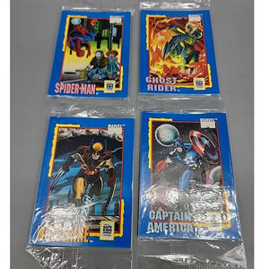 Marvel Trading Cards 1991Treats Safe Kids Campaign Impel 4 Unopened Packs